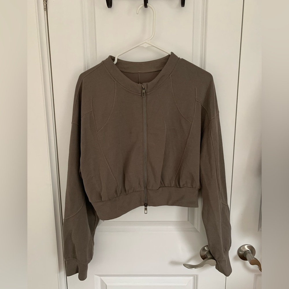 Lululemon cropped bomber jacket